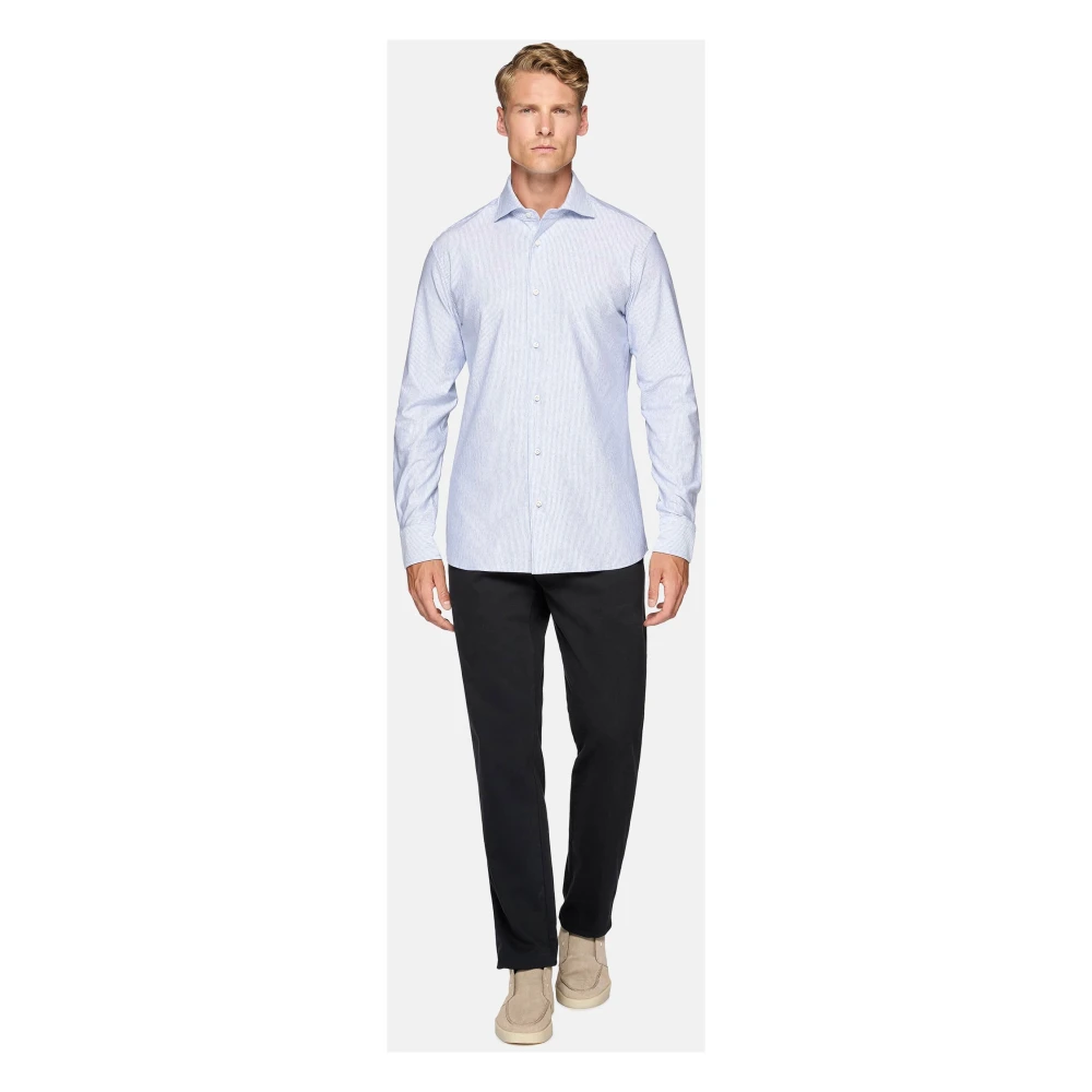 Boggi Milano Regular Fit Katoenen Jersey Poloshirt Blue Heren