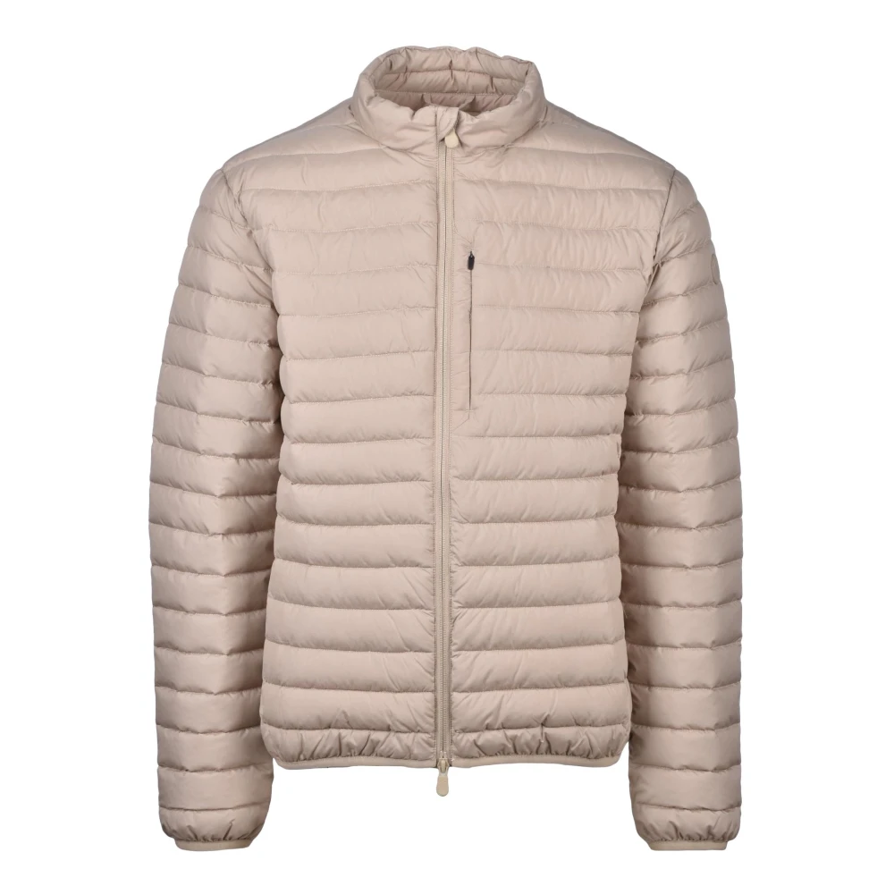 Save The Duck Men's Beige Lightweight Nylon Puffer Jacket
