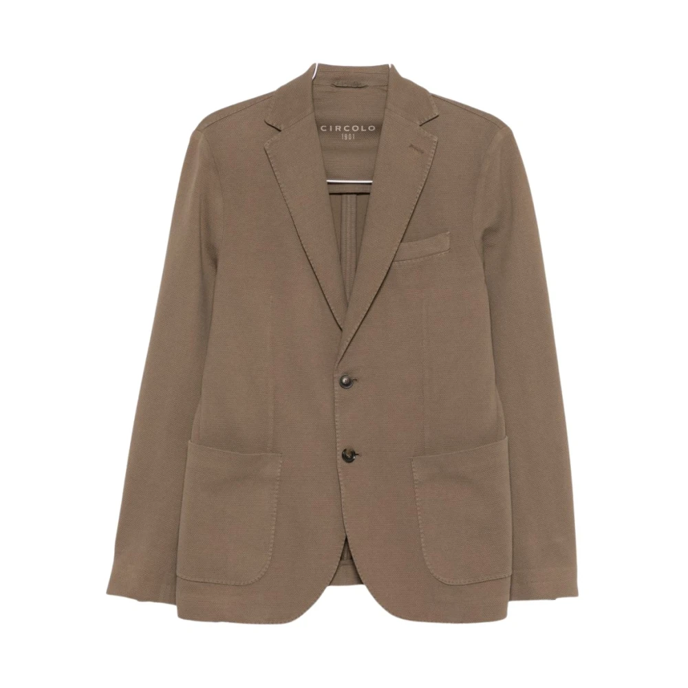 Circolo 1901 Men's Brown Two-Button Blazer