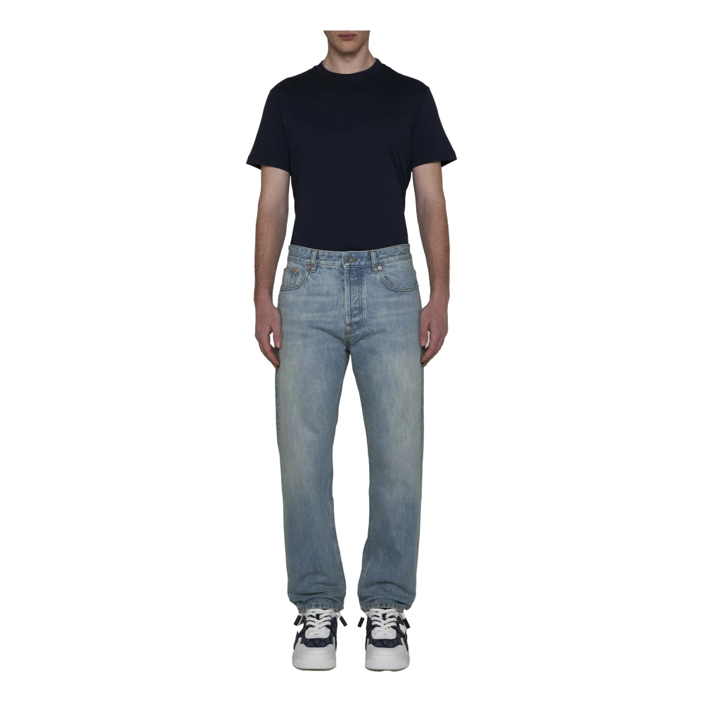 Valentino Blauwe T-shirts en Polos Blue Heren