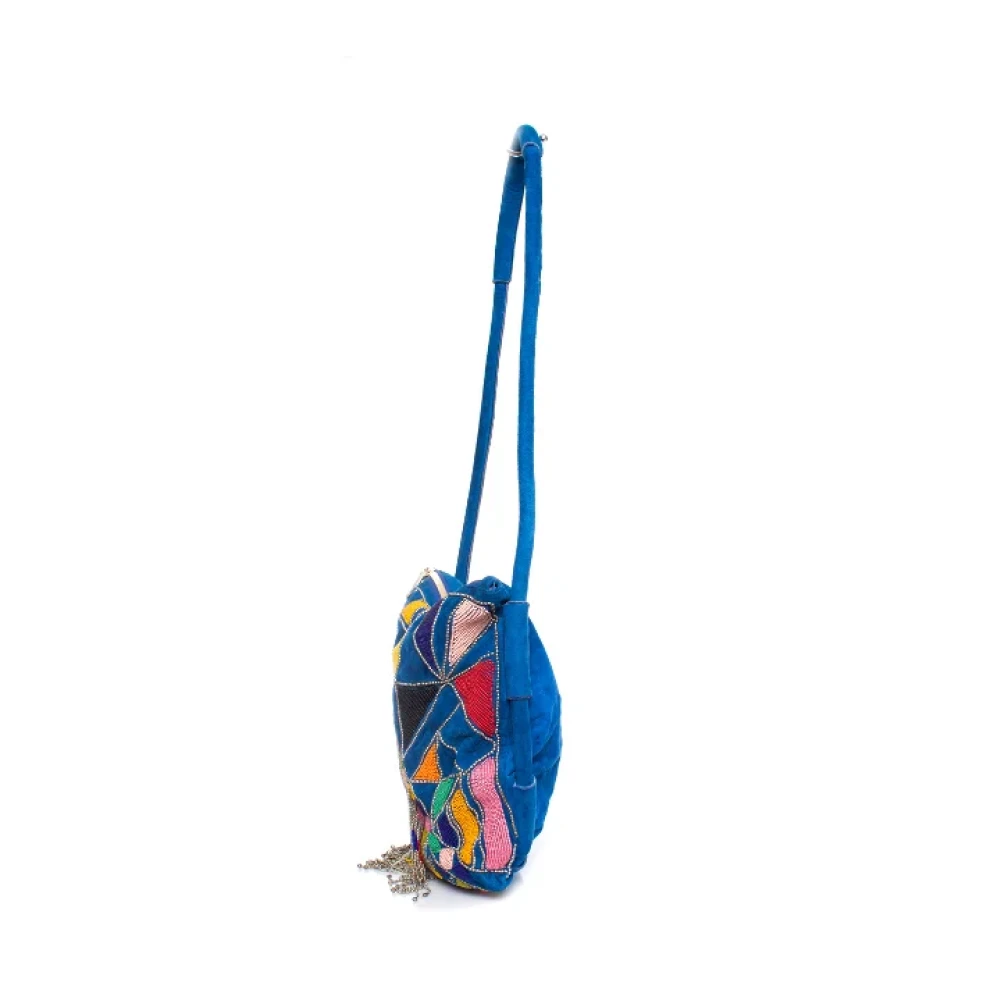 Emilio Pucci Pre-owned Suede shoulder-bags Blue Dames