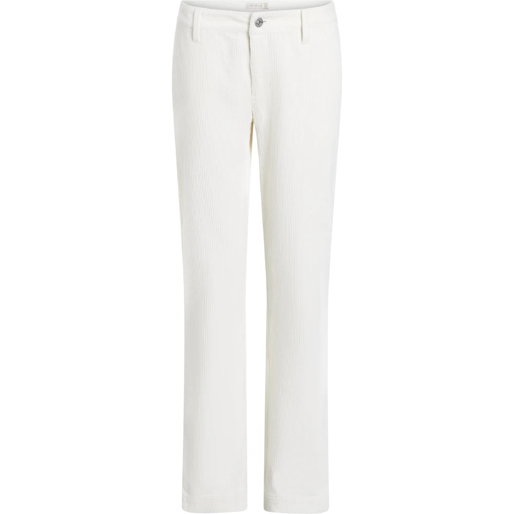 Calvin Klein Fluweel Katoen Regular Fit Broek Beige Dames