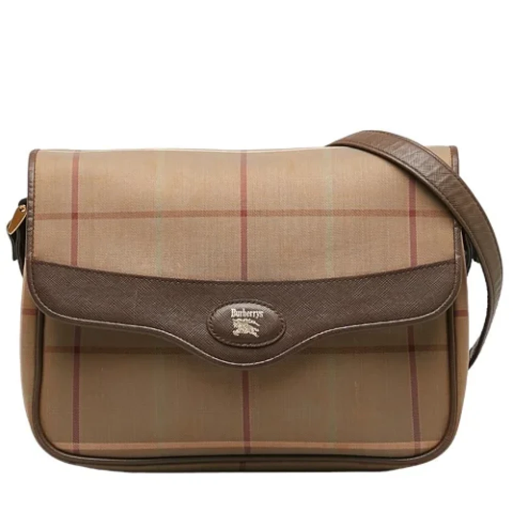 Burberry Vintage Pre-owned Fabric shoulder-bags Brown Dames