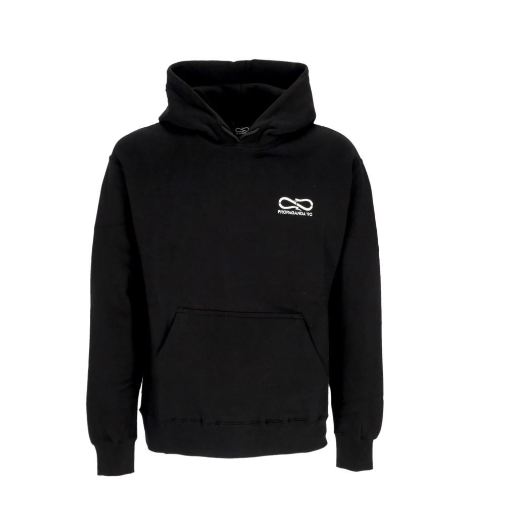 Propaganda Black Hoodies, Male, Xs, Novanta Hoodie With Kangaroo Pocket