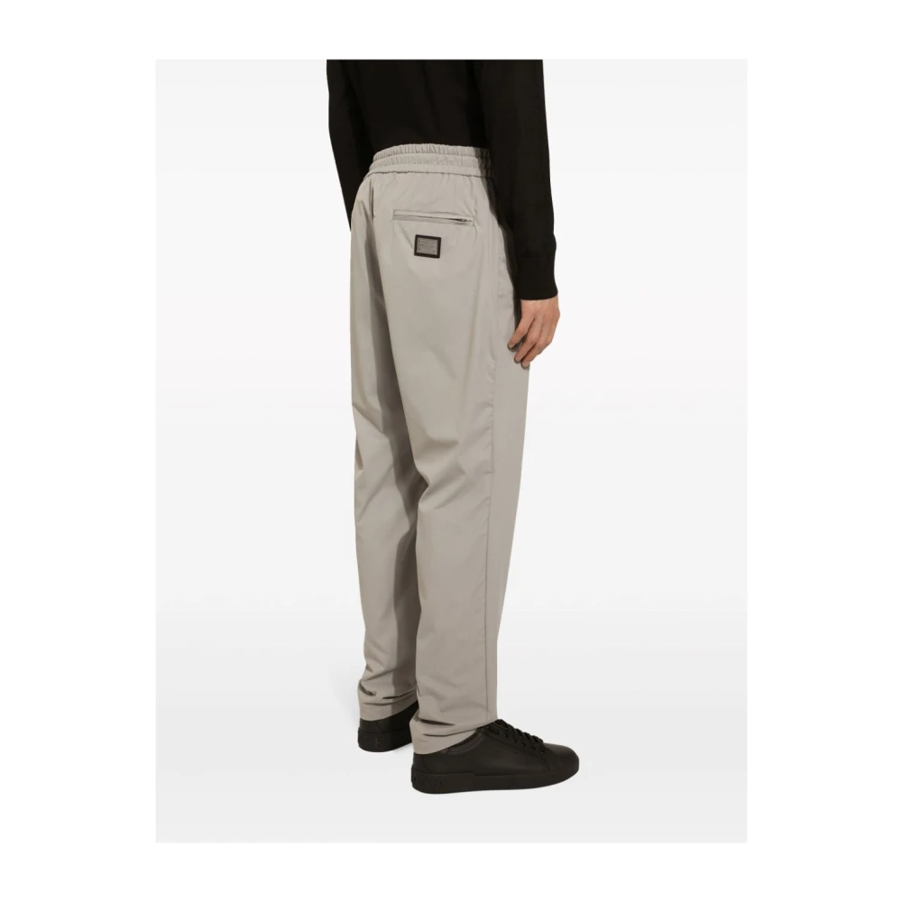 Dolce & Gabbana Grijze Broek met Elastische Tailleband Gray Heren