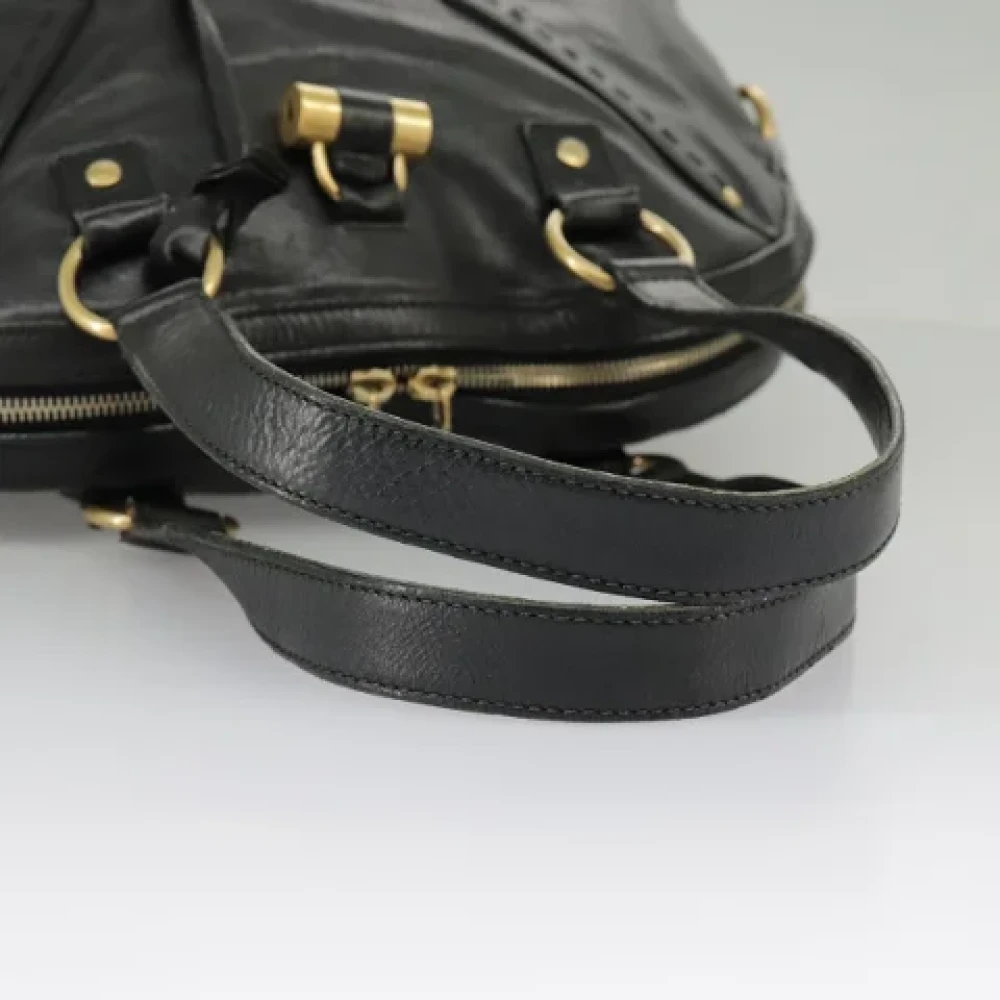 Saint Laurent Vintage Pre-owned Leather handbags Black Dames