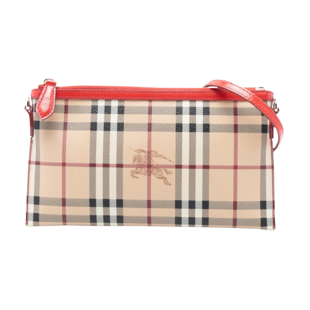 Burberry Vintage Women's Brown Pre-Owned Vintage Haymarket Check Crossbody Bag