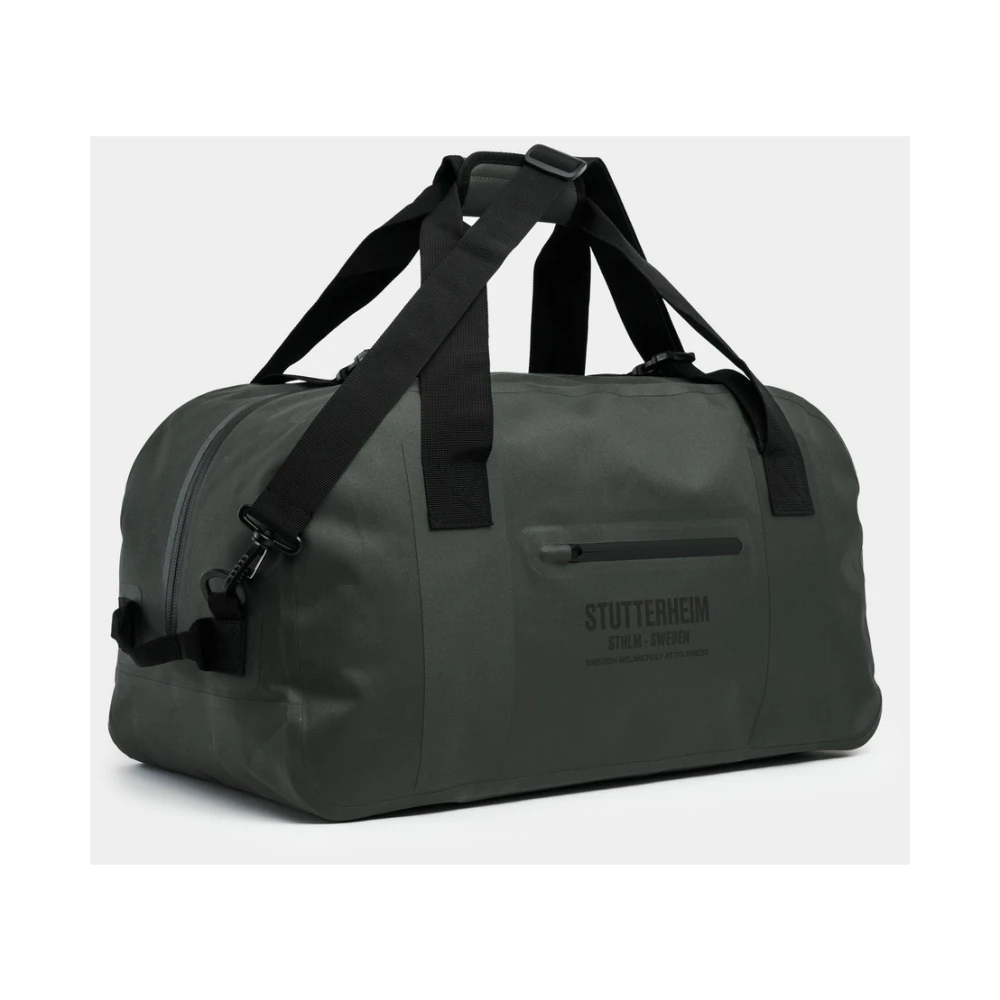 Stutterheim Waterdichte Duffel Tas met Voorvak Green Unisex