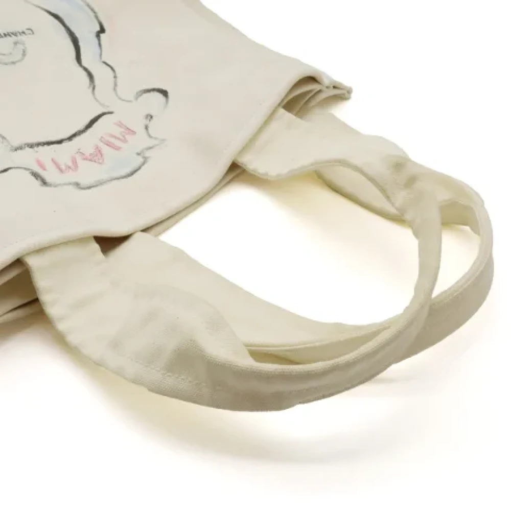 Chanel Vintage Pre-owned Canvas chanel-bags White Dames