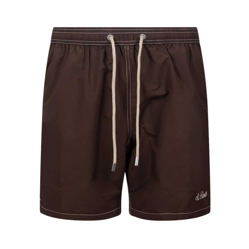 Mc2 Saint Barth Men's Brown Beachwear, S, Patmos Swim Short