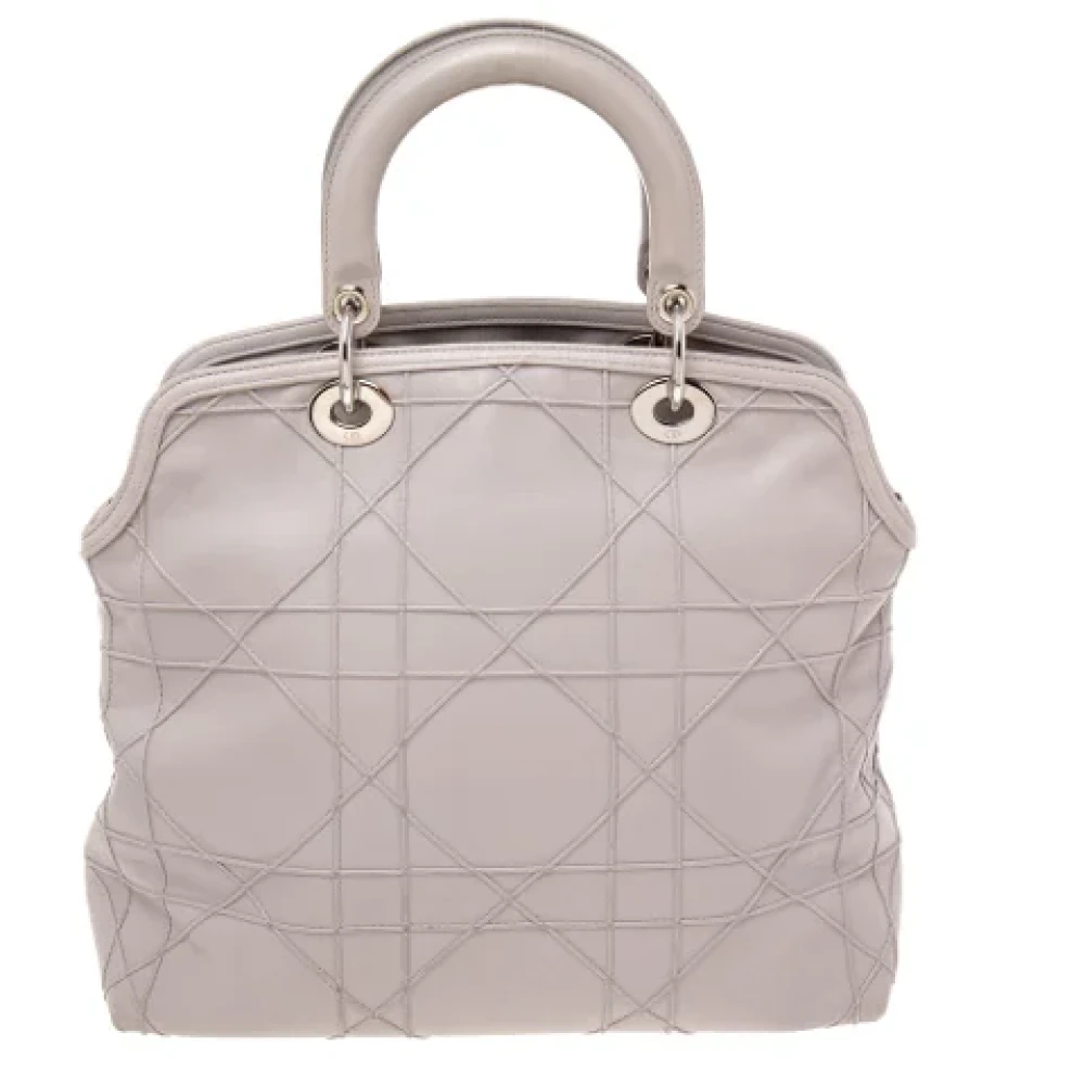 Dior Vintage Pre-owned Leather totes Purple Dames