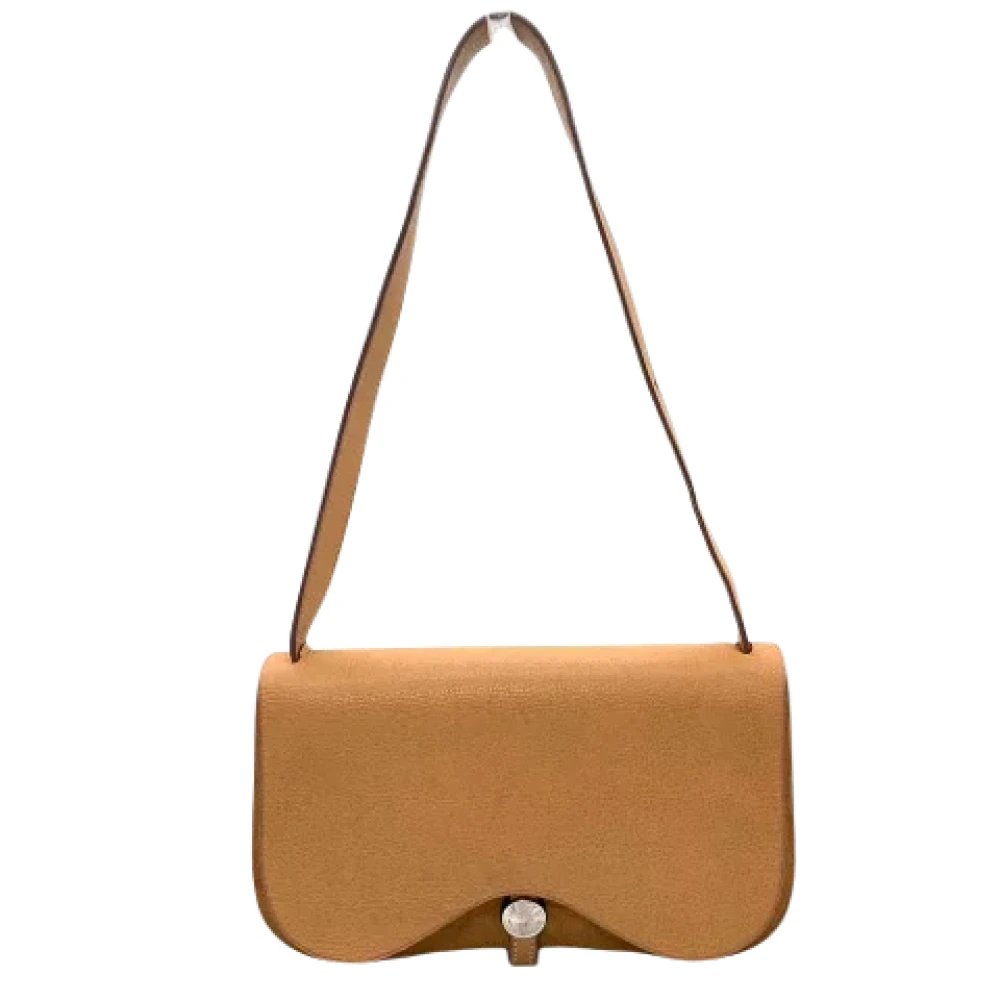 Hermès Vintage Pre-owned Canvas shoulder-bags Brown Dames