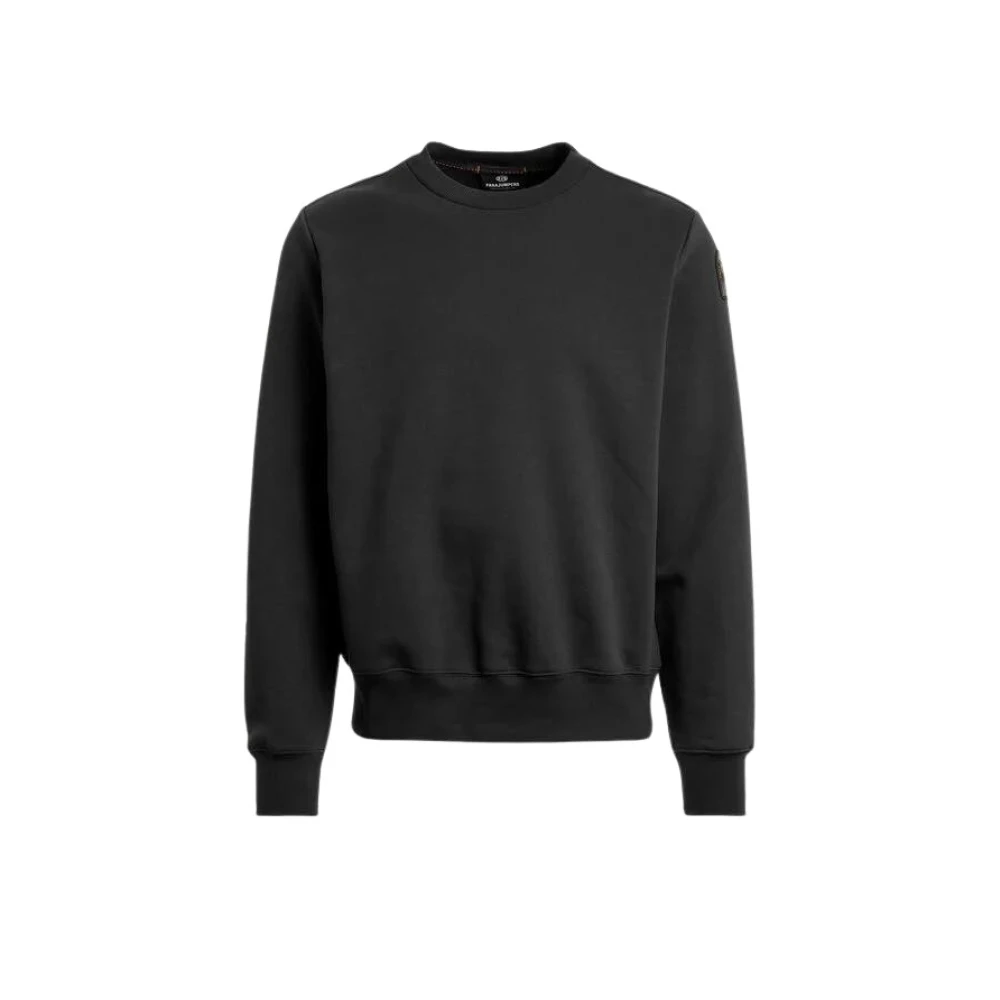 Parajumpers Zwarte Ronde Hals Katoenen Trui Black Heren