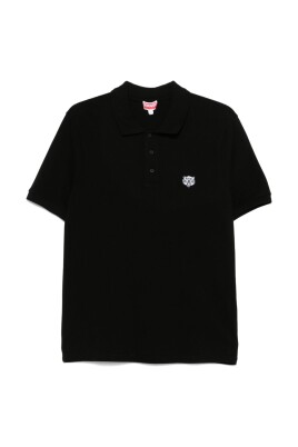 polo-noir-avec-patte-de-boutonnage