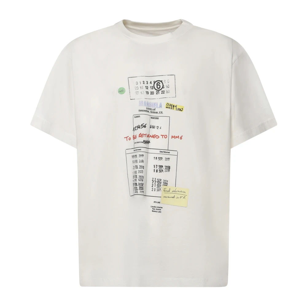 Mm6 Maison Margiela Men's White T-Shirts, M, T-Shirts