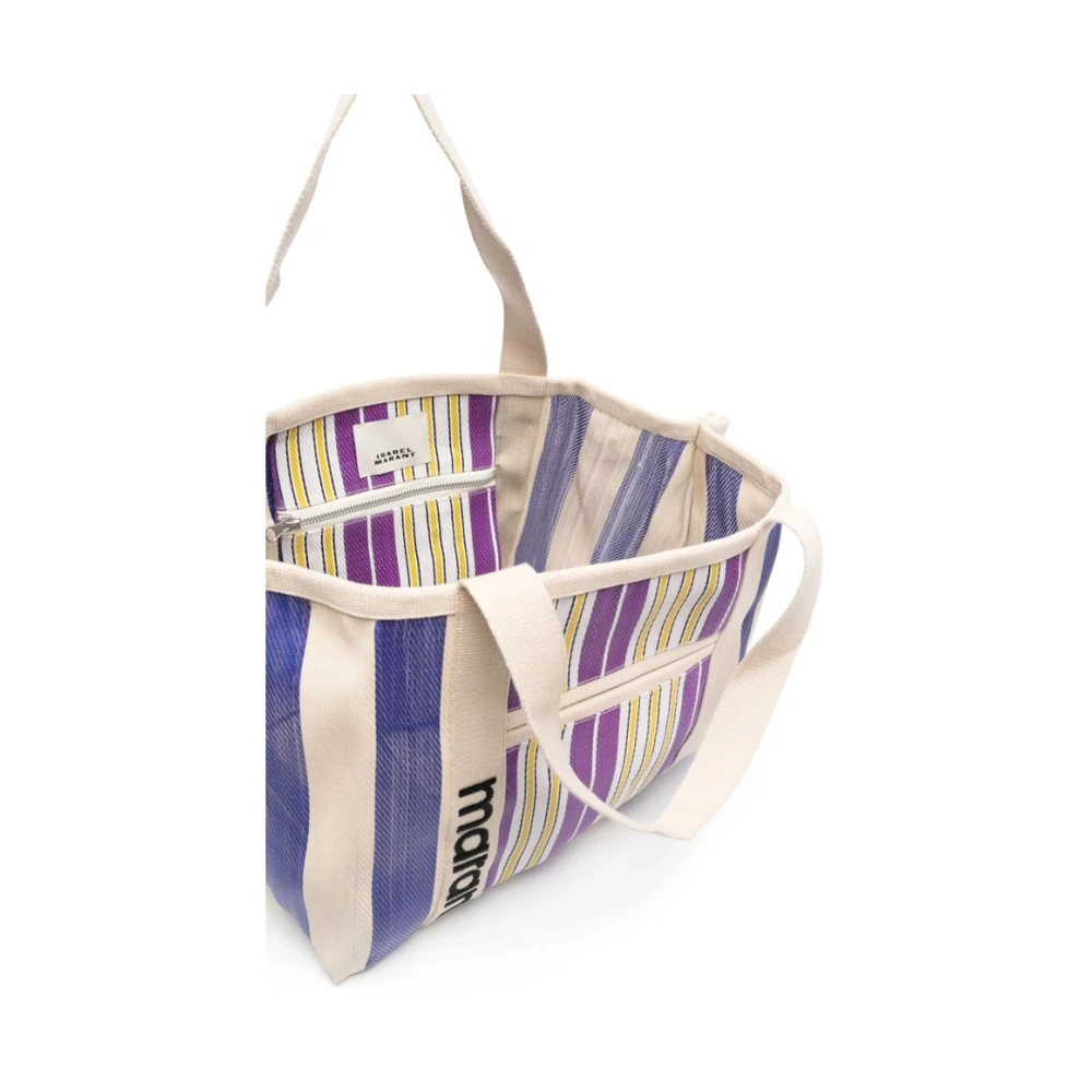 Isabel marant Gestreepte Canvas Tote Tas Multicolor Dames