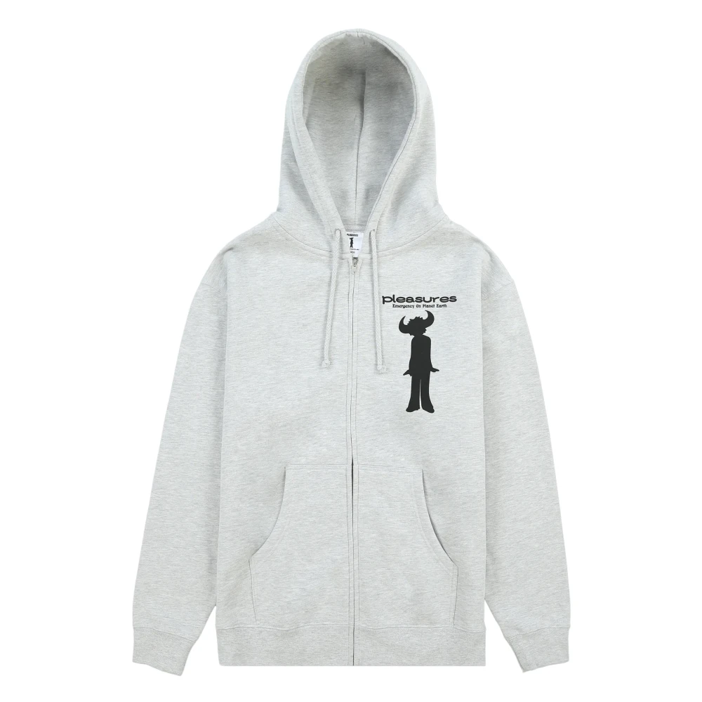 Pleasures Grå Hoodie Zip Sweater Jamiroquai Print Gray, Herr