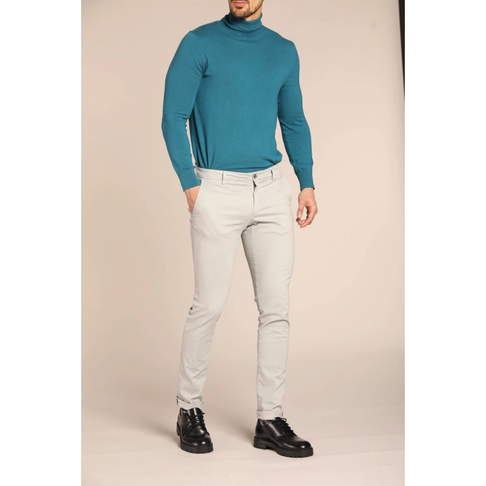 Mason's Milano Style Extra Slim Chino Broek Gray Heren