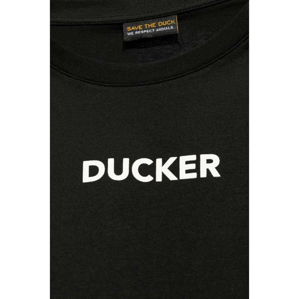 Save The Duck Bedrukt T-shirt Black Heren