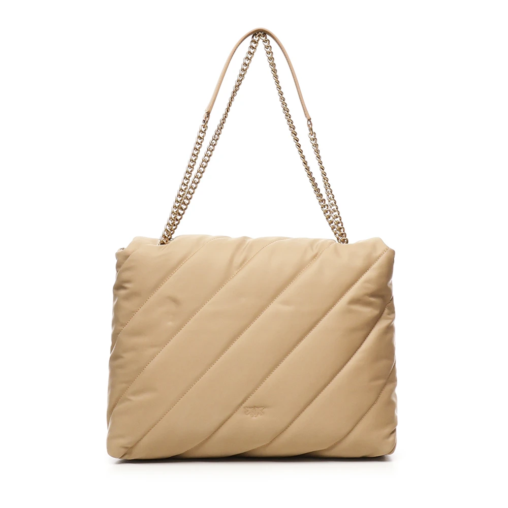 pinko Beige Love Birds Puff Tas Beige Dames