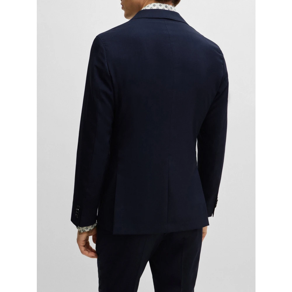 Hugo Boss Donkerblauw Wol Zakelijk Pak Blue Heren