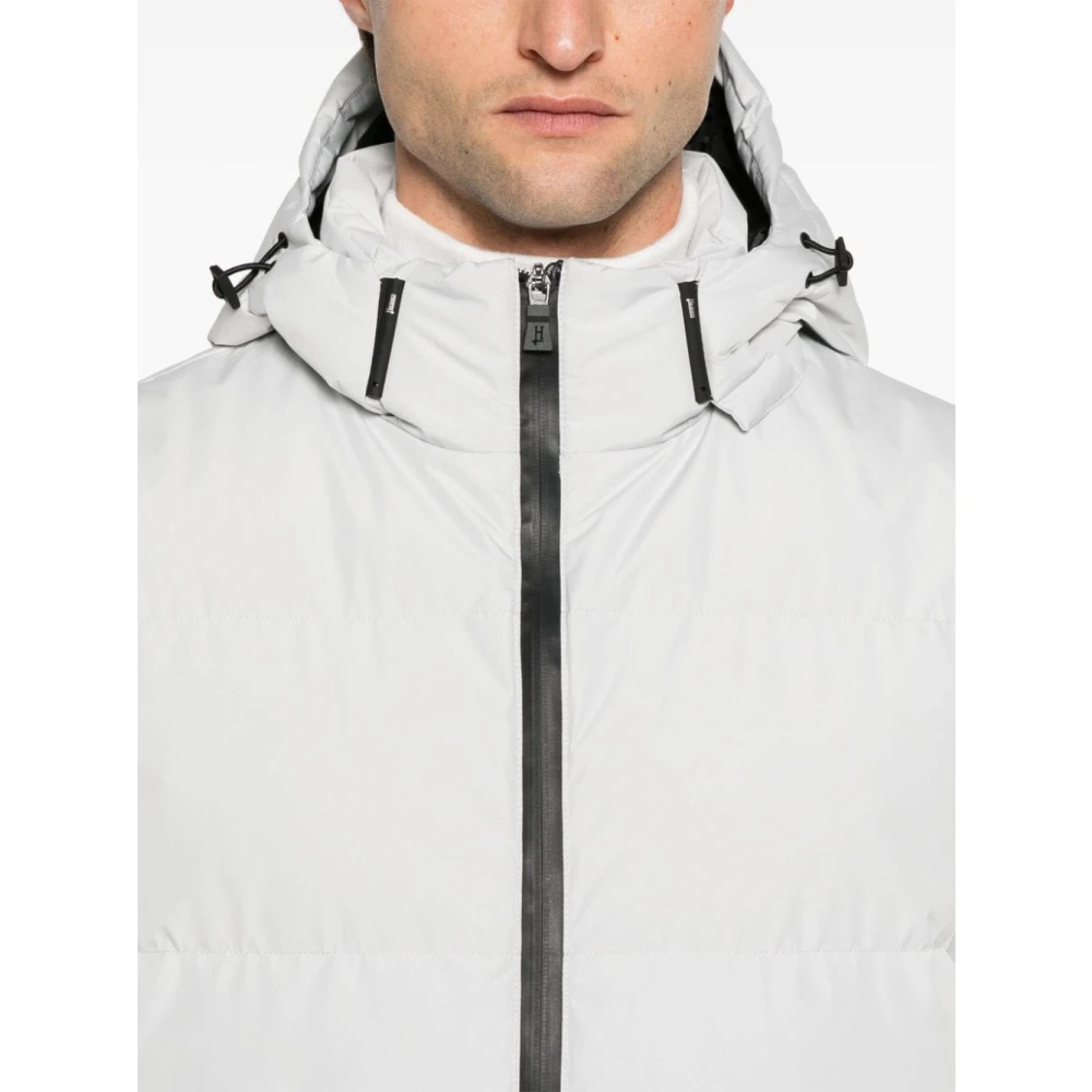 Herno Witte Parka Jas voor Mannen White Heren