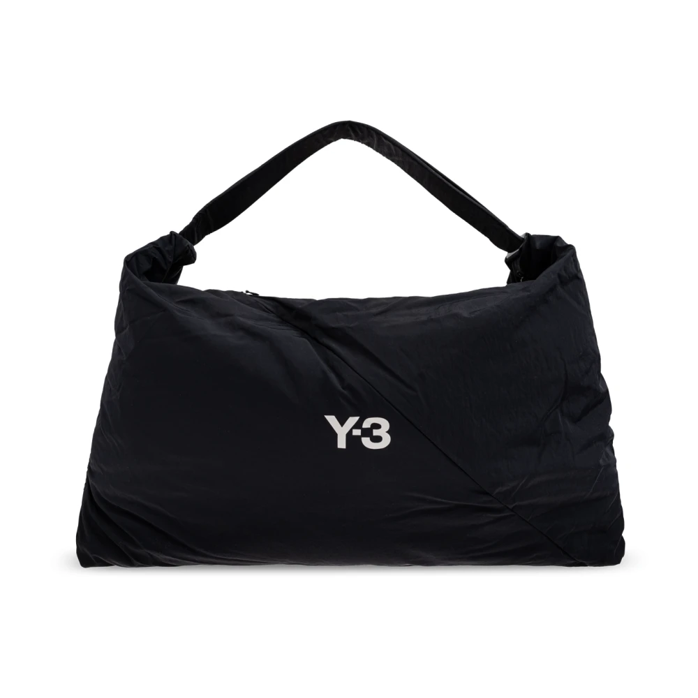 Y-3 Zwarte Nylon Schoudertas met Logo Black Heren