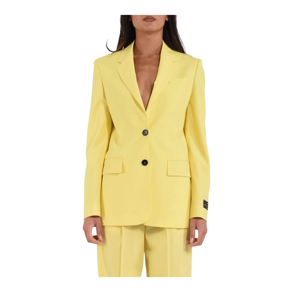 Msgm - Jackets > Blazers - Yellow - Msgm - Modalova