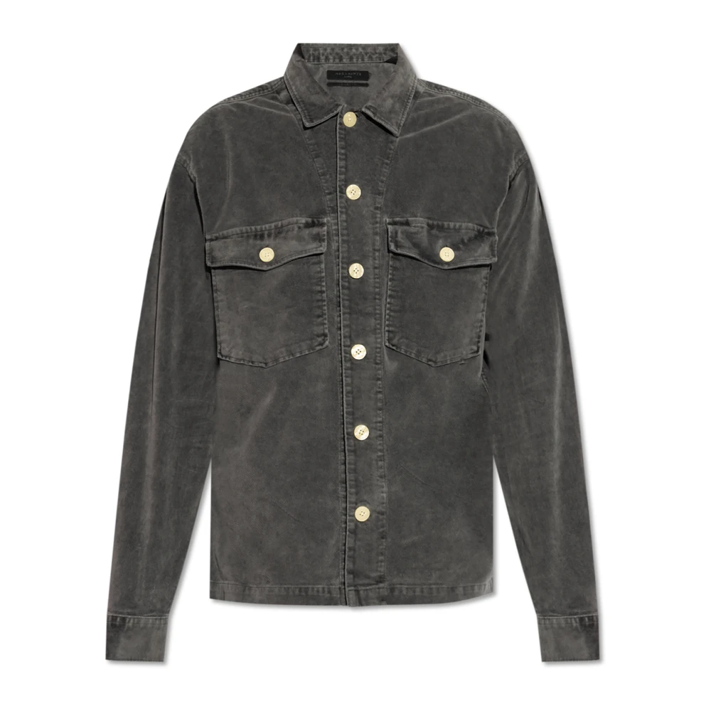 AllSaints Corduroy shirt Harrier Gray Heren