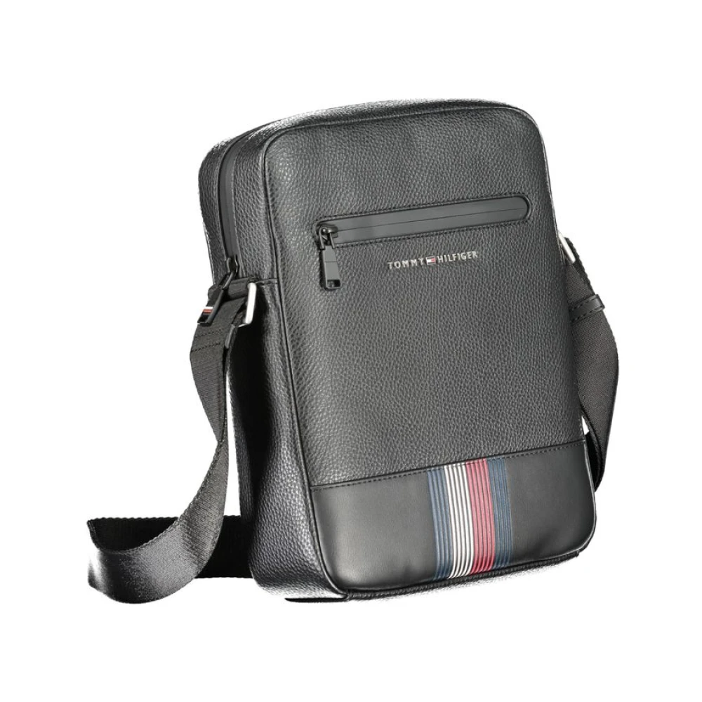 Tommy Hilfiger Zwarte schoudertas met verstelbare band Black Heren