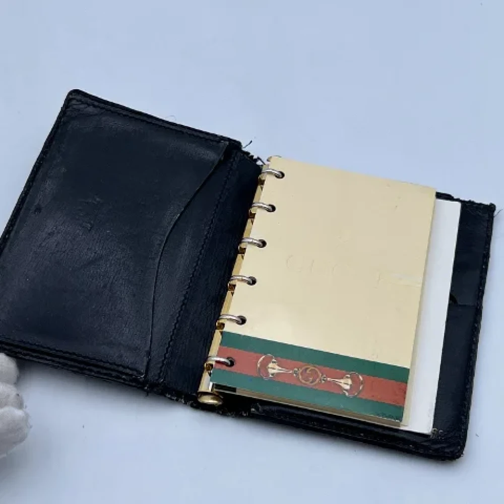Gucci Vintage Pre-owned Leather home-office Black Dames