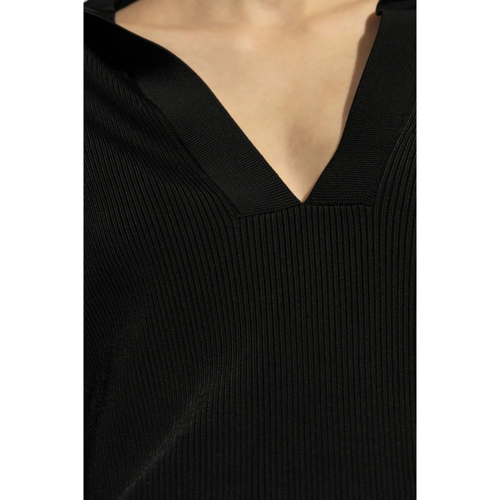 IRO Geribbelde top Fraya Black Dames