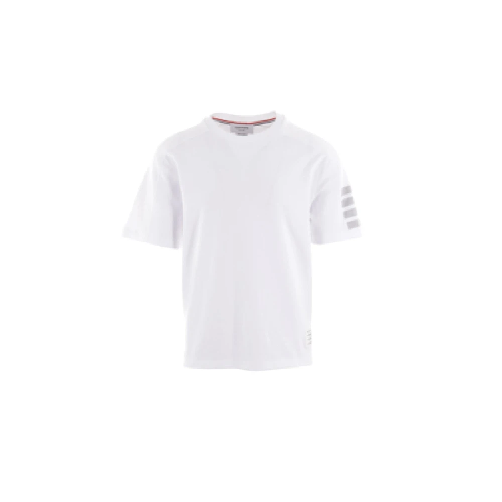 Thom Browne Witte T-shirts en Polos met 4bar Mouwdetail White Heren