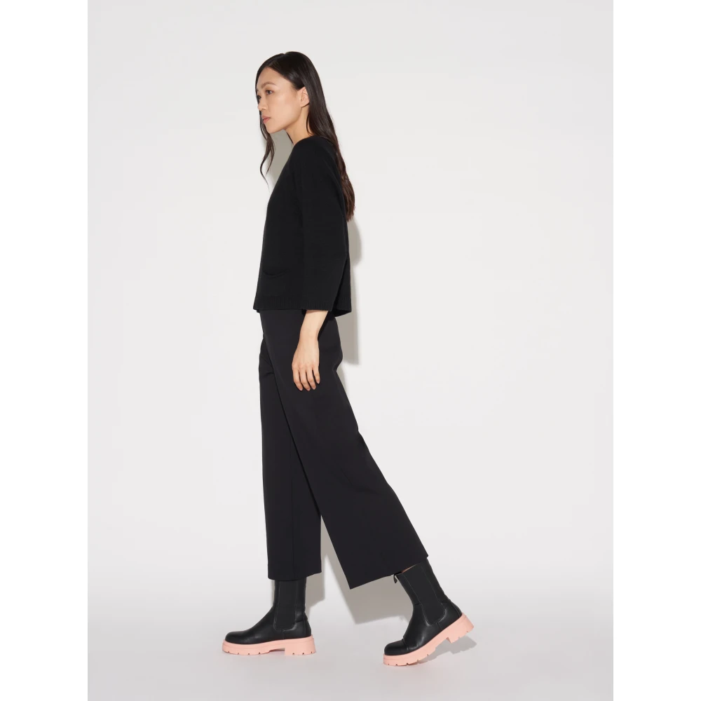 Vicario Cinque Luxe wollen en kasjmier trui Black Dames