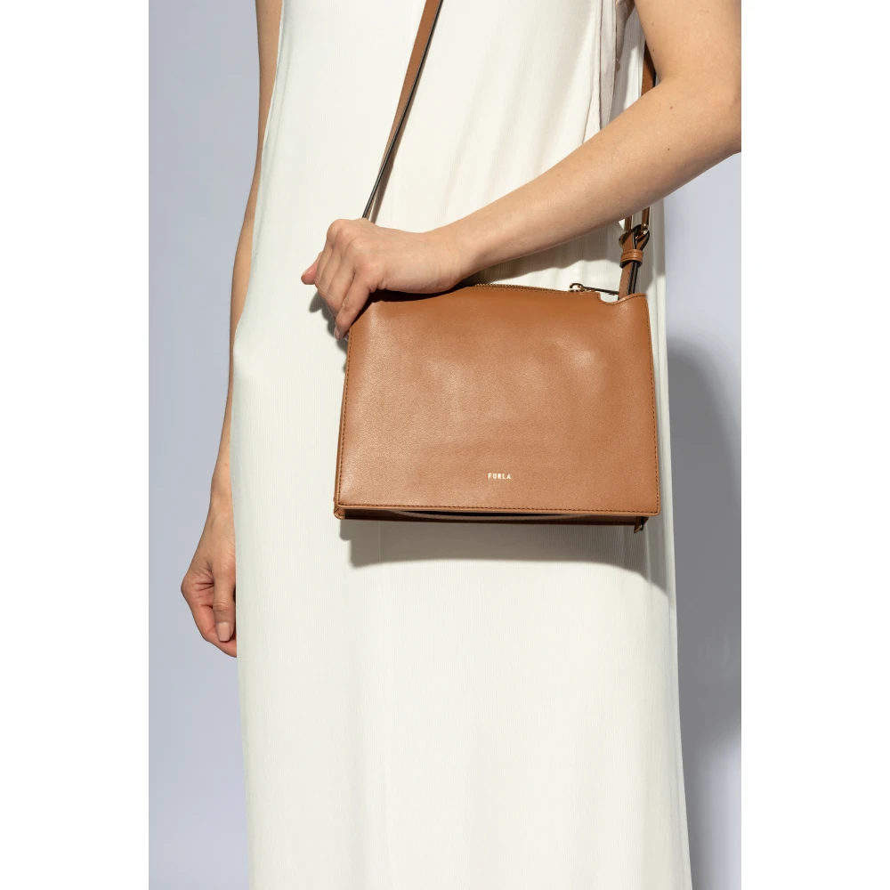 Furla Nuvola Schoudertas Brown Dames