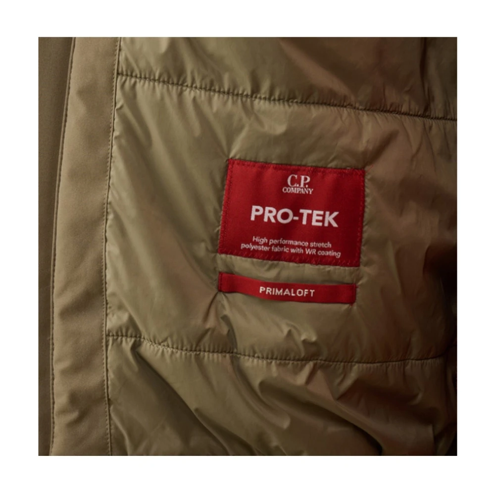 C.P. Company Zwarte Pro-Tek Gewatteerde Hoodie Black Heren