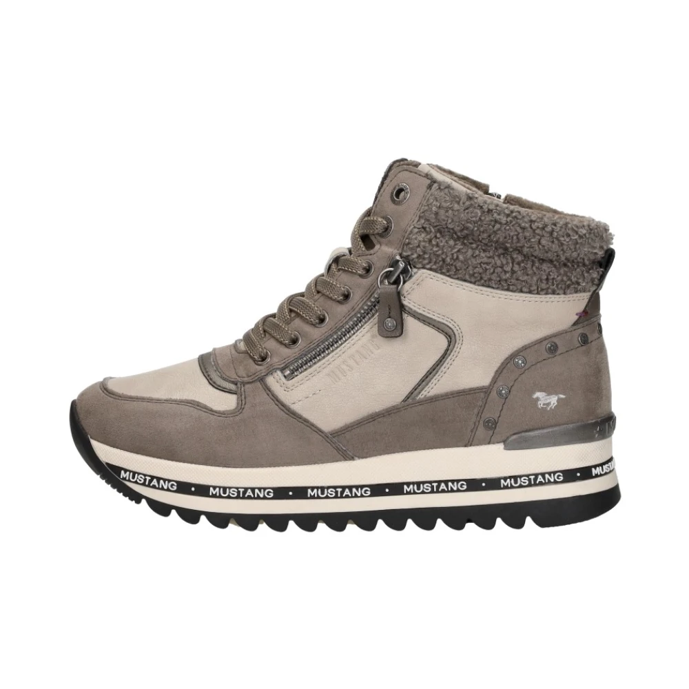 Mustang Sneakers Hoog Dames Schoenen Veelkleurig Multicolor