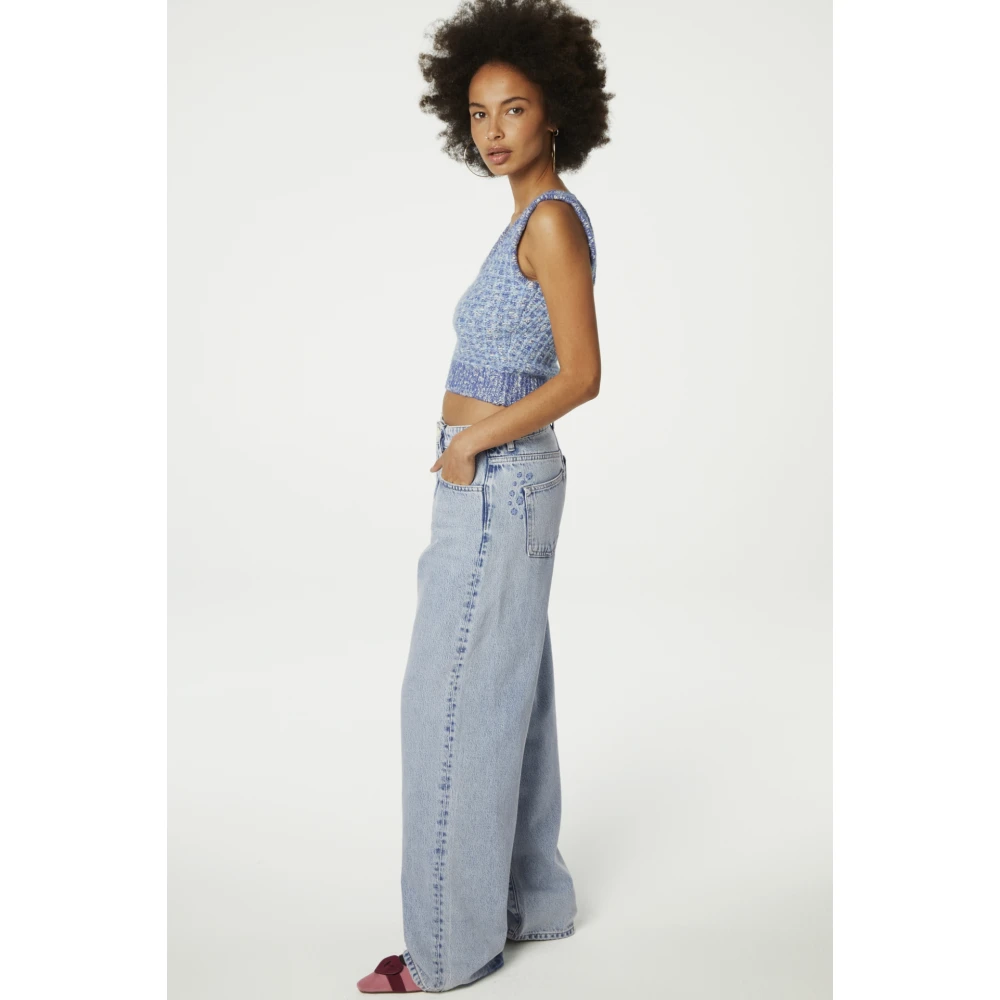 Fabienne Chapot Blauwe Tweed Bralette voor Casual Chic Blue Dames