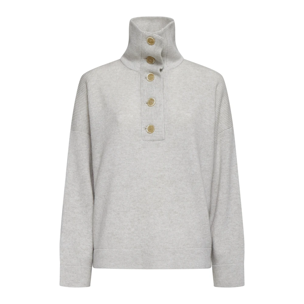 BRUNELLO CUCINELLI Ribgebreide Kasjmiertrui Gray Dames