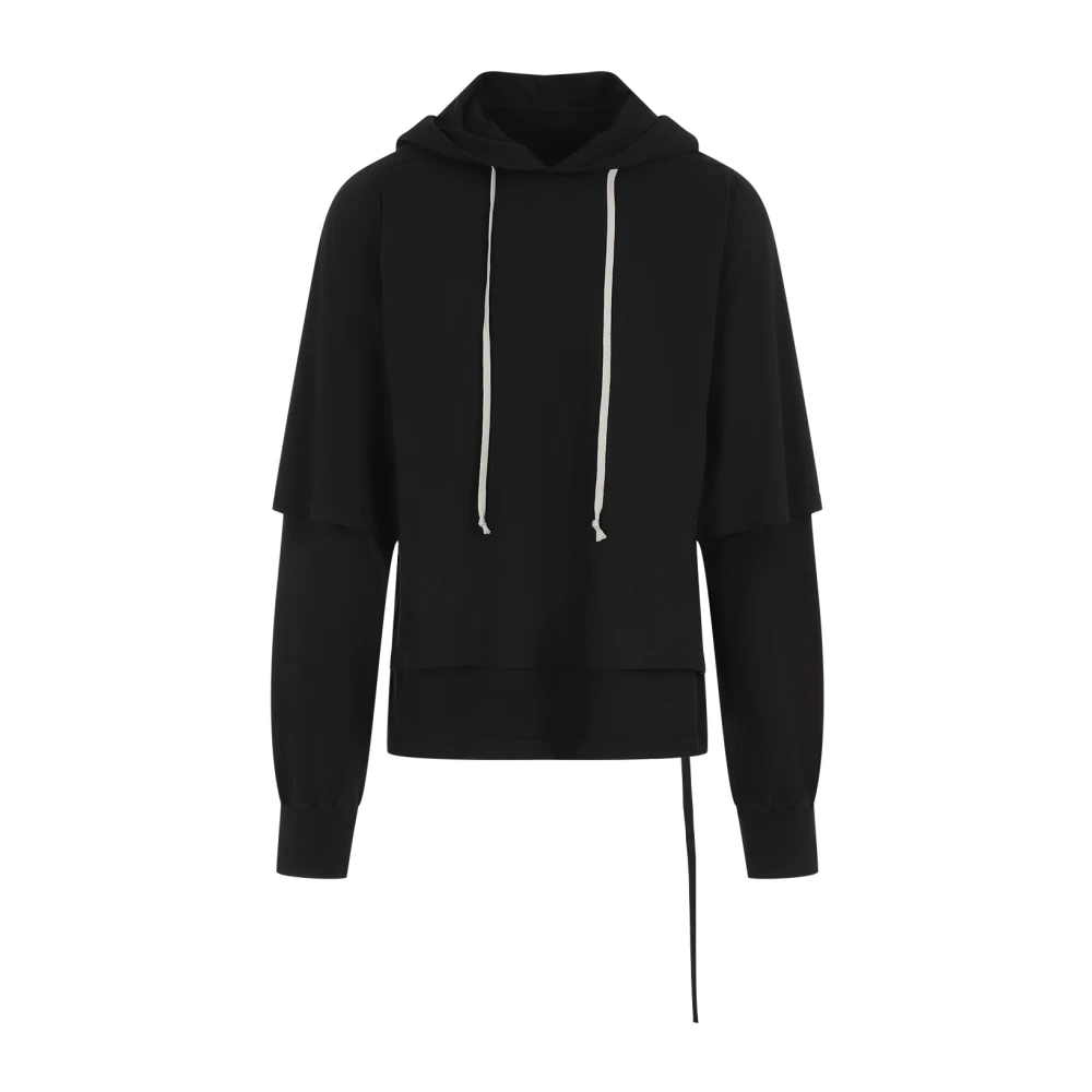 Rick Owens Zwarte Sweatshirt Verhoog Stijl Moderne Man Black Heren