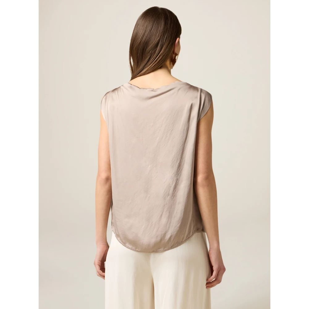 Oltre Kimono Blouse in Viscosesatijn Gray Dames