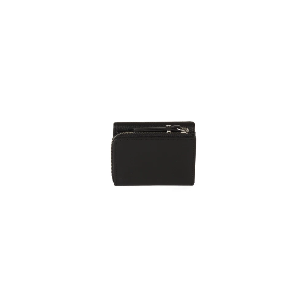 Gianni Chiarini Kleine leren portemonnee met dollargraan | 3Bgdbpfw506523Aigrn 001 Zwart Black Dames