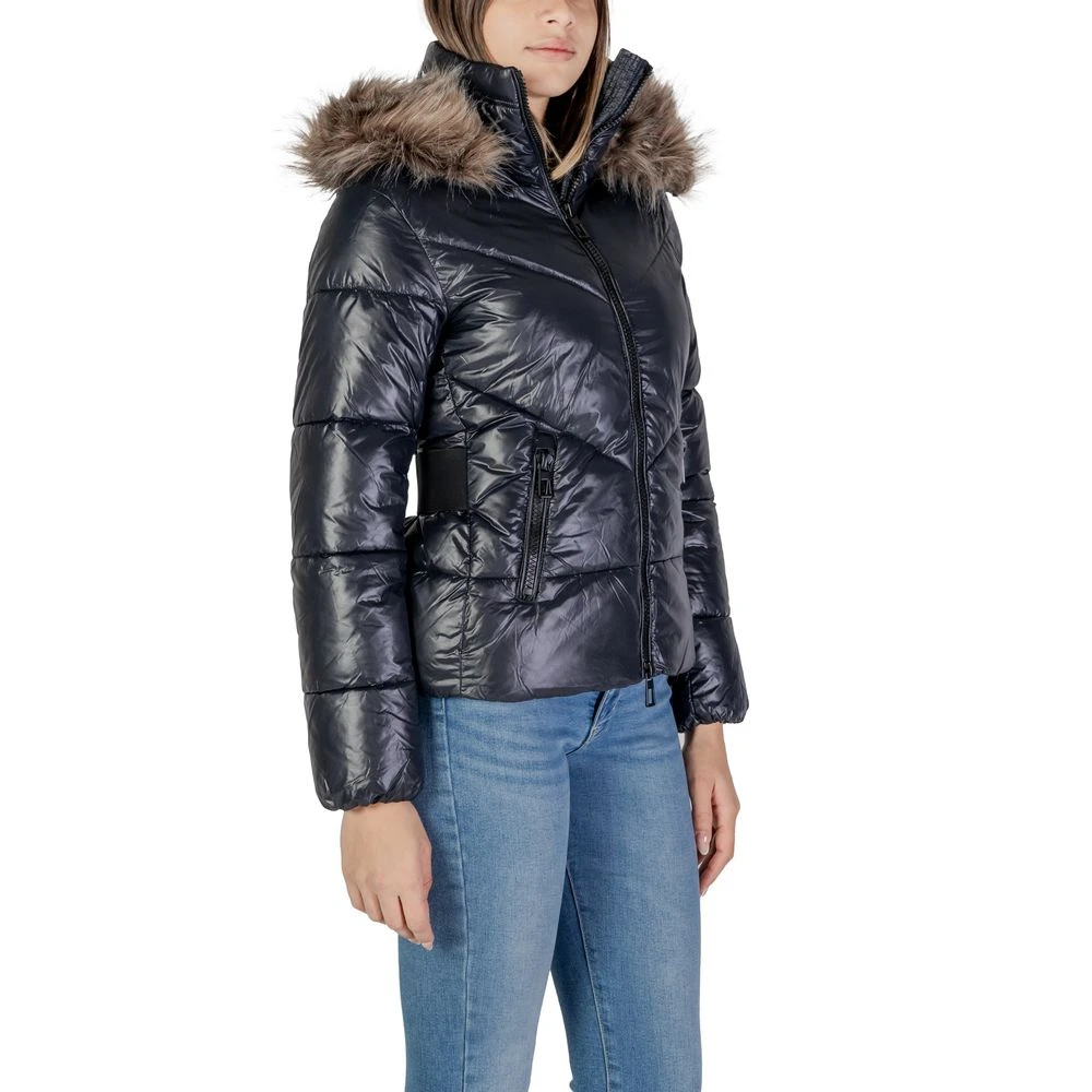 Only Zwarte Polyamide Jas & Mantel Collectie Black Dames