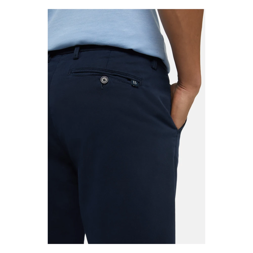 Boggi Milano Stretch Gabardine Short Blue Heren