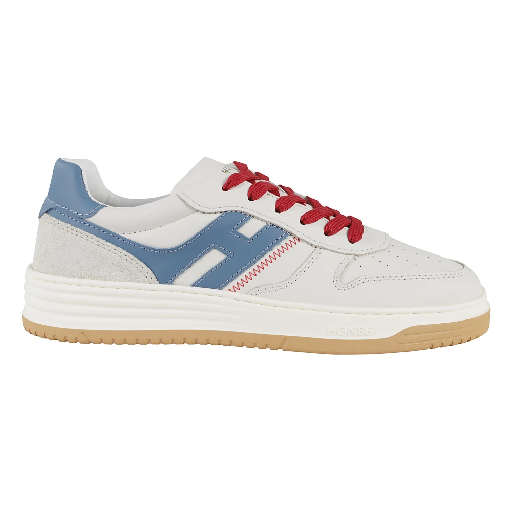 Hogan Witte leren en suède sneakers Heren Schoenen Veelkleurig Multicolor