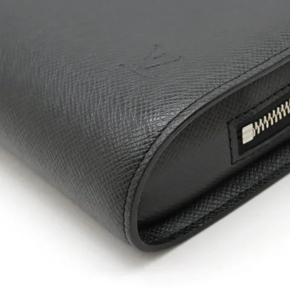 Louis Vuitton Vintage Pre-owned Leather clutches Black Heren