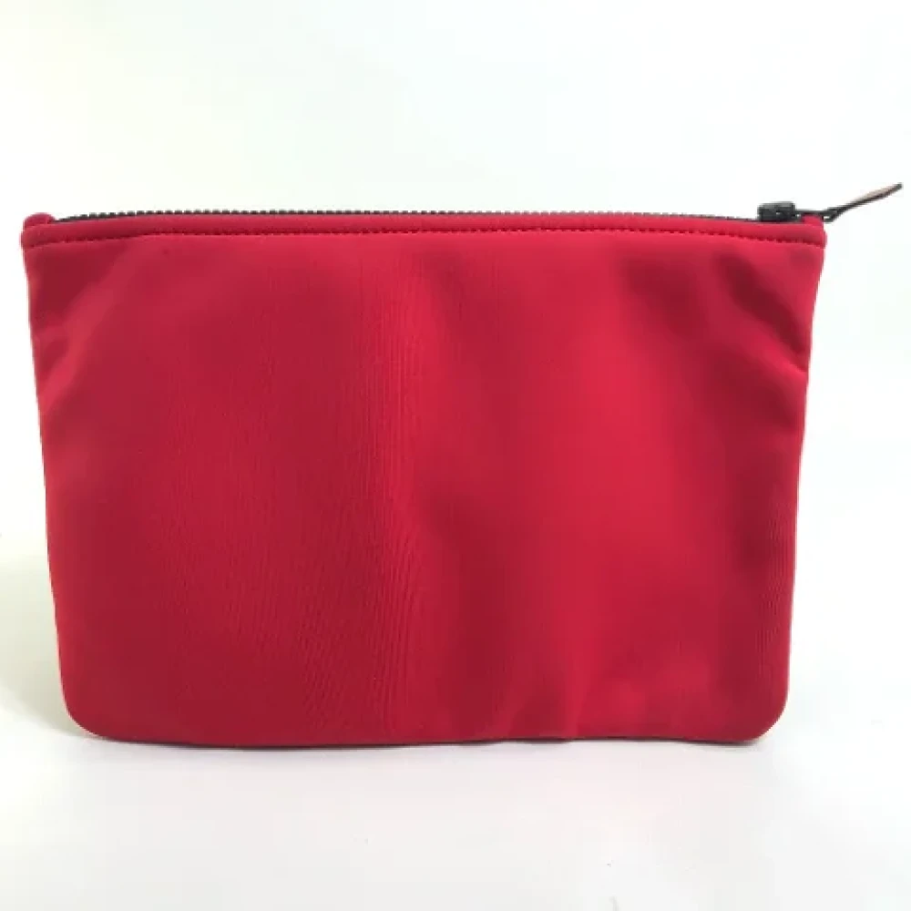 Hermès Vintage Pre-owned Fabric clutches Red Dames