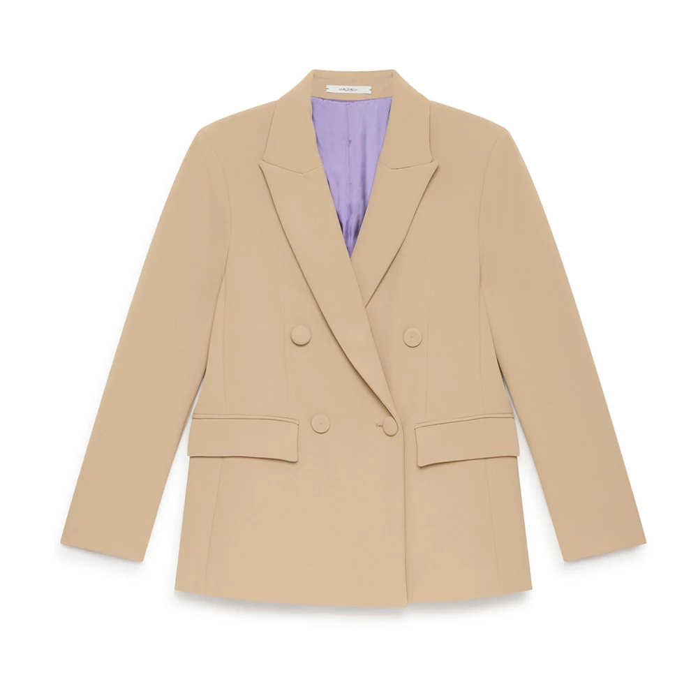 Maliparmi Vrouw Beige Jassen Dames, M, Polyester, Cady Jasje