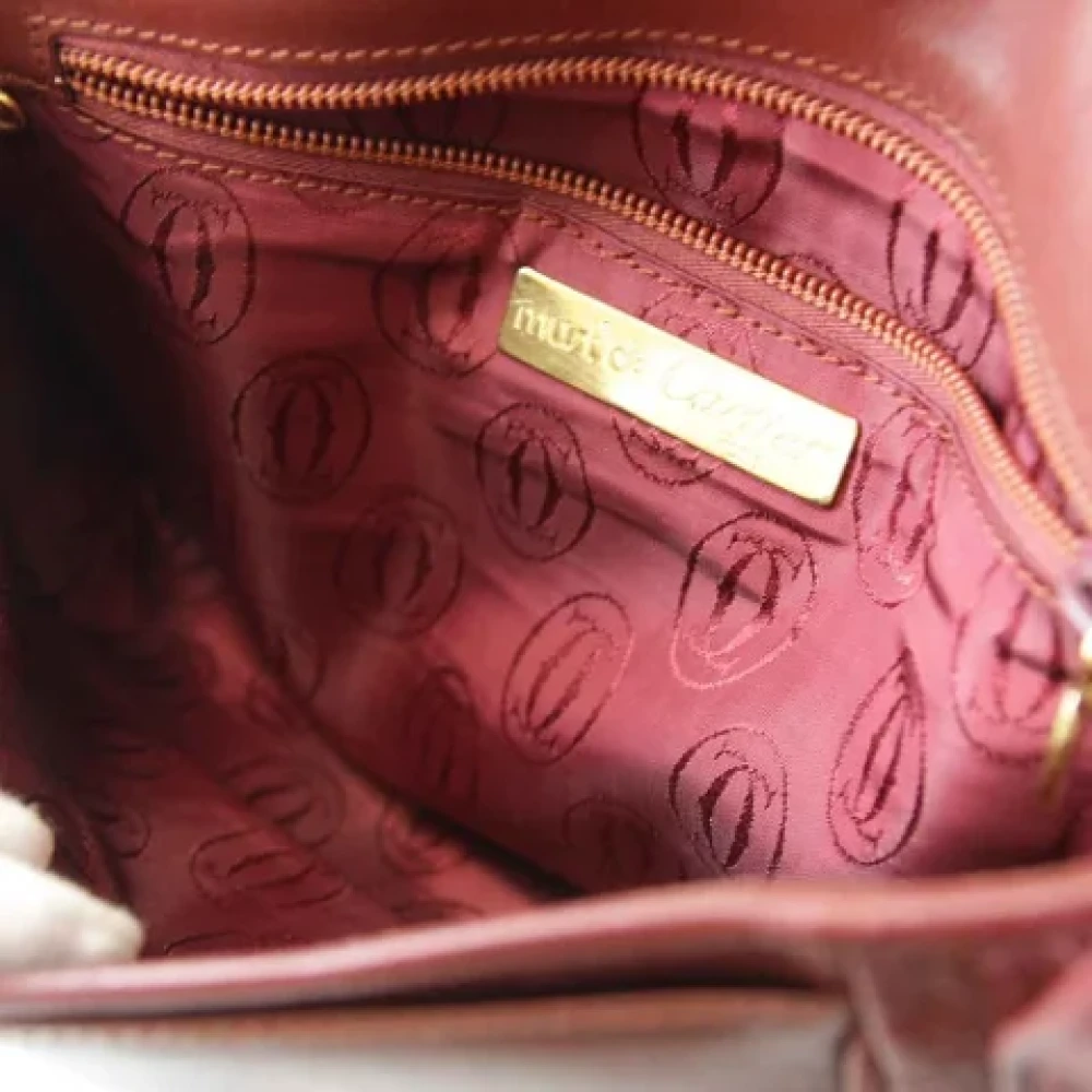 Cartier Vintage Pre-owned Leather shoulder-bags Red Dames
