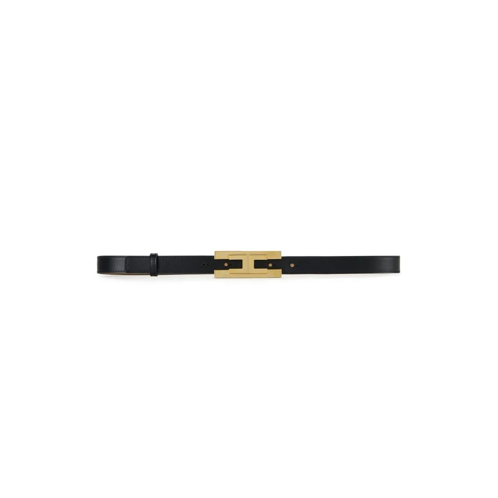 Elisabetta Franchi Black Belts, Female, M, Belt With Logo